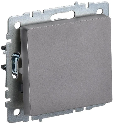 Выключатель перекрестный 1-кл. СП BRITE 10А ВС10-1-3-БрС механизм сталь IEK BR-V13-0-10-K46