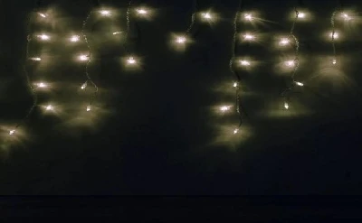 Гирлянда "Бахрома" OIC100LSE-WW-T-I4 100LED тепл. бел. 2х0.56м 20 нитей 24/56/32/48см соединяемая до 20шт. уличная SHLights 4690601040510