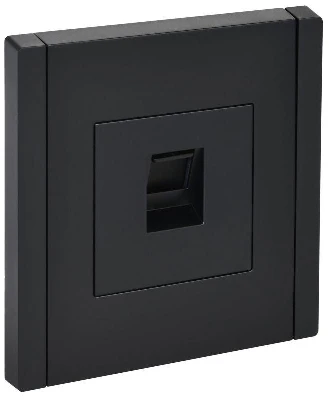 Розетка компьютерная RJ45 кат.5E FORTE&PIANO FP132 черн. IEK FP-K10-1-K02