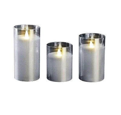 Свеча декоративная CL7-SET3-sr (компл. 3-х свечей серебр.) ФАZА 4895205018792