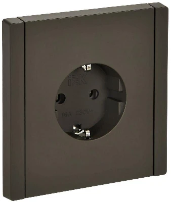 Розетка СП FORTE&PIANO FP316 16А с заземл. без защ. шторок винт. крепл. сер. IEK FP-R11-16-K03