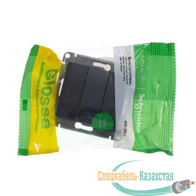 Механизм выключателя 3-кл. СП GLOSSA 10А IP20 10AX антрацит SchE GSL000731