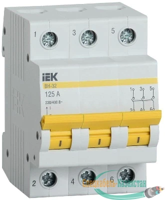Выключатель нагрузки (мини-рубильник) ВН-32 3Р 125А IEK MNV10-3-125