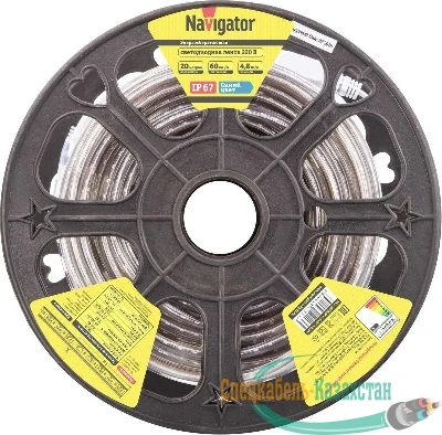Лента светодиодная 14 513 NLS-3528B60-4.8-IP67-220V (уп.20м) Navigator 14513