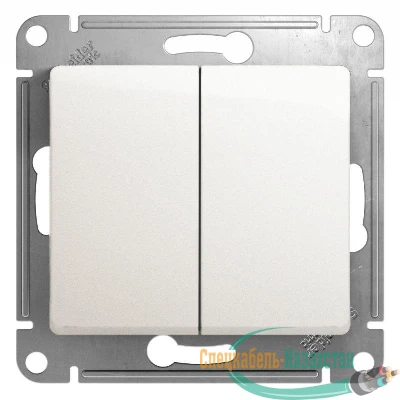 Механизм выключателя 2-кл. СП Glossa сх.5 10А IP20 10AX перламутр SchE GSL000651