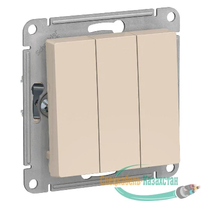 Механизм выключателя 3-кл. ATLAS DESIGN (сх.1+1+1) 10АХ беж. SchE ATN000231