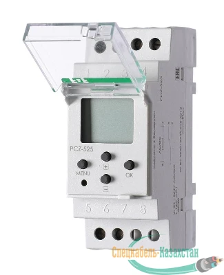 Реле времени PCZ-525 (1канал астрономическое 24-264В AC/DC 16А 1перекл. IP20 монтаж на DIN-рейке) F&F EA02.002.005