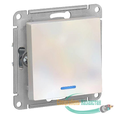 Механизм выключателя 1-кл. ATLAS DESIGN с подсветкой (сх.1а) 10АХ жемчуг SchE ATN000413