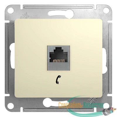 Механизм розетки телеф. 1-м СП Glossa RJ11 беж. SchE GSL000281T