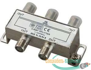 Делитель ТВ "краб" х4 под F разъем 5-1000 МГц Rexant 05-6003