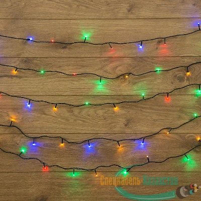 Гирлянда "ТВИНКЛ ЛАЙТ LED" (с контроллером 8 режимов) 4м 25LED 2Вт 220В IP20 мульти. NEON-NIGHT 303-019