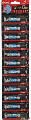 Супер-клей ГЕЛЬ 3г лента BL-12 SSGBL12-3 (блист.12шт) СИЛА C0042300