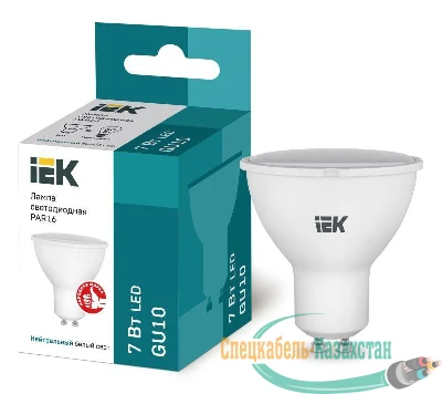 Лампа светодиодная ECO PAR16 софит 7Вт 230В 4000К GU10 ИЭК LLE-PAR16-7-230-40-GU10