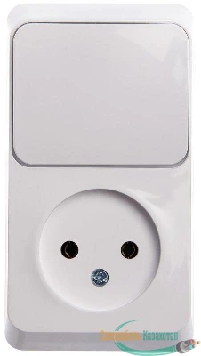 Блок ОП Этюд (1-м розетка без заземления + 1-кл. выкл.) бел. SchE BPA16-204B