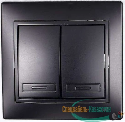 Выключатель 2-кл. СП Мира 10А IP20 черн.бархат LEZARD 701-4242-101