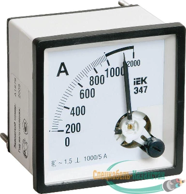 Амперметр Э47 72х72мм 1000/5А кл. точн. 1.5 ИЭК IPA10-6-1000-E