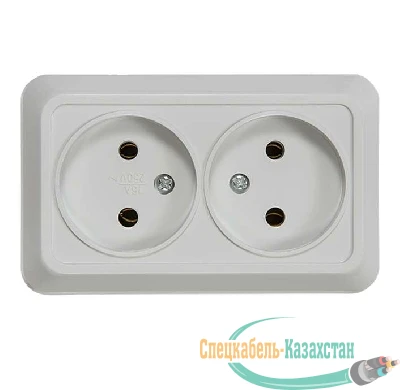 Розетка 2-м BOLLETO накл. 7102 бел. ASD / IN HOME 4680005959822