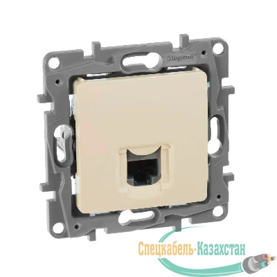 Механизм розетки информ. 1-м СП Etika RJ45 CAT.5 UTP сл. кость Leg 672341