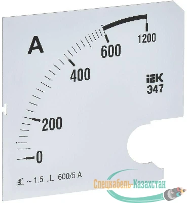 Шкала сменная для амперметра Э47 600/5А-1.5 96х96мм IEK IPA20D-SC-0600 0