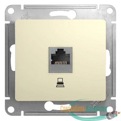 Механизм розетки комп. 1-м СП Glossa RJ45 беж. SchE GSL000281K