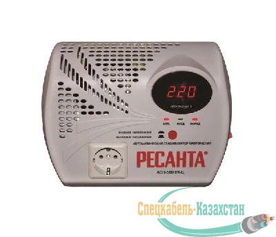 Стабилизатор напряжения АСН-500 Н/1-Ц 1ф 0.5кВт настен. с розеткой IP20 релейный Ресанта 63/6/9