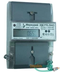 Счетчик "Меркурий" 206 RN 1ф 5-60А 1.0/2.0 класс точн. многотариф. оптопорт RS485 ЖКИ Моск. вр. Инкотекс 32575