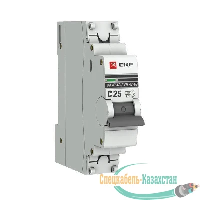 Выключатель автоматический модульный 1п C 25А 4.5кА ВА 47-63 PROxima EKF mcb4763-1-25C-pro