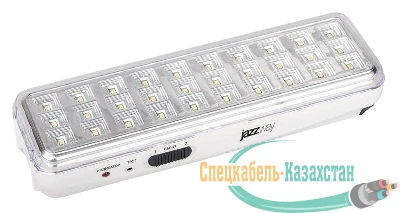 Фонарь-светильник аккумуляторный Accu9-L30-wh аварийный 30SMD яркий 300лм 2ч/эконом 90лм 6ч 220В аккум. Li-ion 3.7В 1.2А.ч бел. JazzWay 5024533