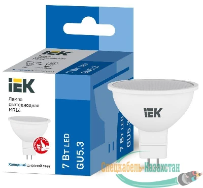 Лампа светодиодная ECO MR16 софит 7Вт 230В 6500К GU5.3 ИЭК LLE-MR16-7-230-65-GU5