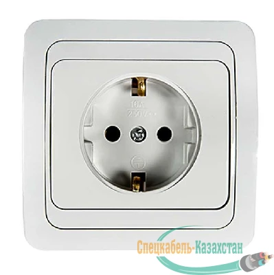Розетка 1-м CLASSICO с заземл. 2028 бел. ASD / IN HOME 4680005959907