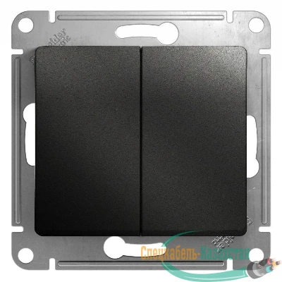 Механизм выключателя 2-кл. СП GLOSSA 10А IP20 10AX антрацит SchE GSL000751