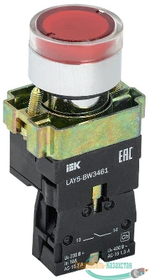Кнопка LAY5-BW3461 с подсв. красн. 1з ИЭК BBT50-BW-K04