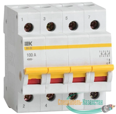 Выключатель нагрузки ВН-32 100А/4П ИЭК MNV10-4-100