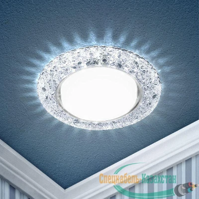 Светильник DK LD25 SL/WH декор cо светодиодной подсветкой Gx53 прозр. ЭРА Б0029635
