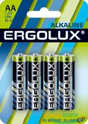 Элемент питания алкалиновый LR6 BL-4 LR6 BL-4 1.5В Alkaline (блист.4шт) Ergolux 11748