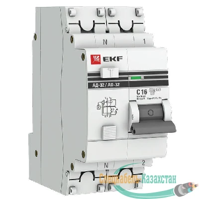 Выключатель авт. диф. тока 1п+N 2мод. C 16А 30мА тип AC 4.5кА АД-32 PROxima EKF DA32-16-30-pro