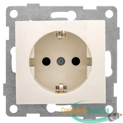Розетка 1-м СП Bravo 16А 250В с заземл. защ. шторки механизм беж. GUSI С10Р4-003 0