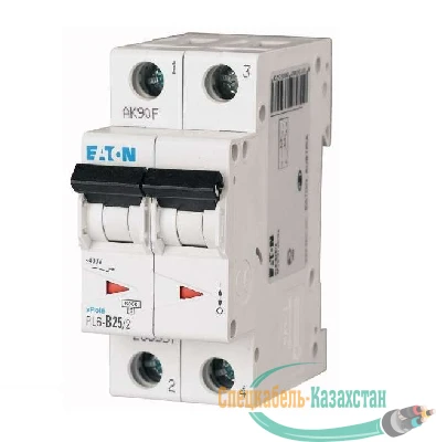 Выключатель автоматический модульный 2п C 25А 6кА PL6-C25/2 EATON 286569