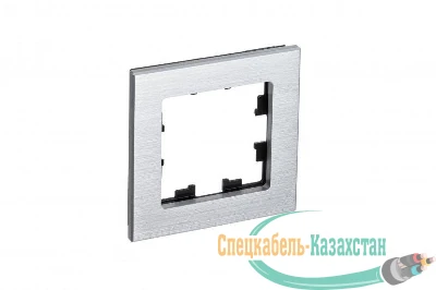 Рамка 1-м ATLASDESIGN NATURE металл серебр. SchE ATN312101