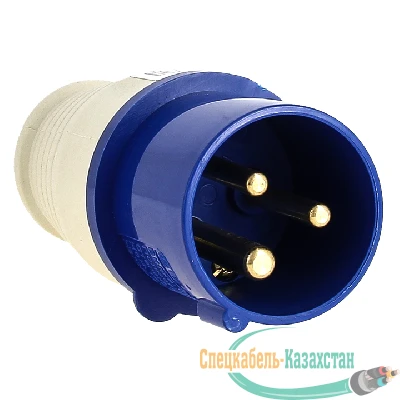 Вилка эл. каб. 16А 2P+РЕ 220В IP44 (013) EKF ps-013-16-220