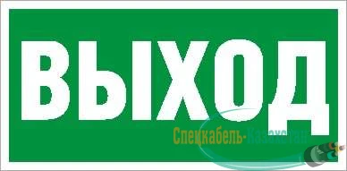 Наклейка "Выход" ПЭУ 010 (260х130) PC-M MIZAR STANDARD (уп.2шт) СТ 2502002850