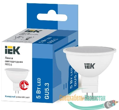 Лампа светодиодная ECO MR16 софит 5Вт 230В 6500К GU5.3 ИЭК LLE-MR16-5-230-65-GU5