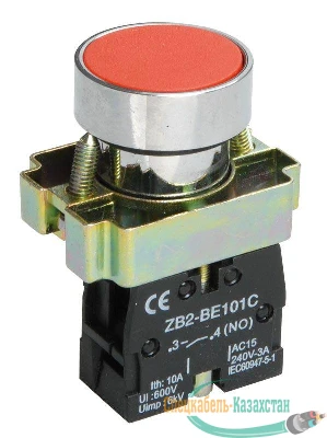Кнопка LAY5-BA42 без подсветки красн. 1р ИЭК BBT61-BA-K04