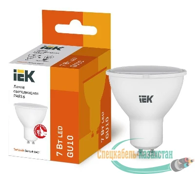 Лампа светодиодная ECO PAR16 софит 7Вт 230В 3000К GU10 ИЭК LLE-PAR16-7-230-30-GU10