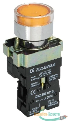 Кнопка LAY5-BW3561 c подсветкой желт. 1з IEK BBT50-BW-K05