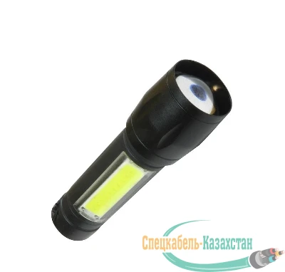 Фонарь аккумуляторный XPE 3Вт + COB 3Вт литиевый аккум. 600мА.ч Micro USB шнур КОСМОС KocAc1011Lith