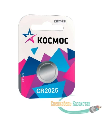 Элемент питания литиевый CR 2025 1хBL (блист.1шт) Космос KOC20251BL