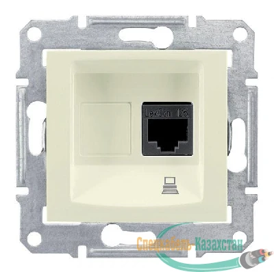 Механизм розетки комп. 1-м СП Sedna RJ45 кат. 5e беж. SchE SDN4300147