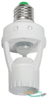 Датчик движения ДД 045 E27 60Вт угол обз. 360град. 6м IP20 бел. ИЭК LDD10-045-60-001