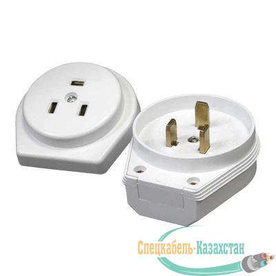 Разъем РШ-ВШ 32А 250В 2Р+РЕ скрыт. уст. бел. UNIVersal 1236